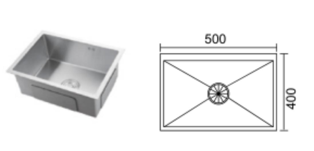 Gauge Stainless Steel Single Bowl Topmount Kitchen Sink-ZD5040X - 图片 2