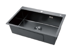 Gauge Stainless Steel Single Bowl Topmount Kitchen Sink-ZD7545MH