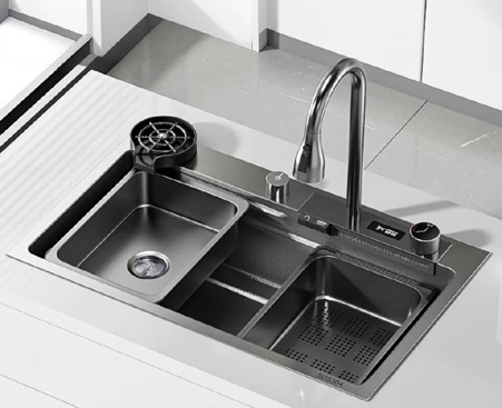 Countertop kitchen sink, 304 stainless steel built-in kitchen sink-ZD6846O