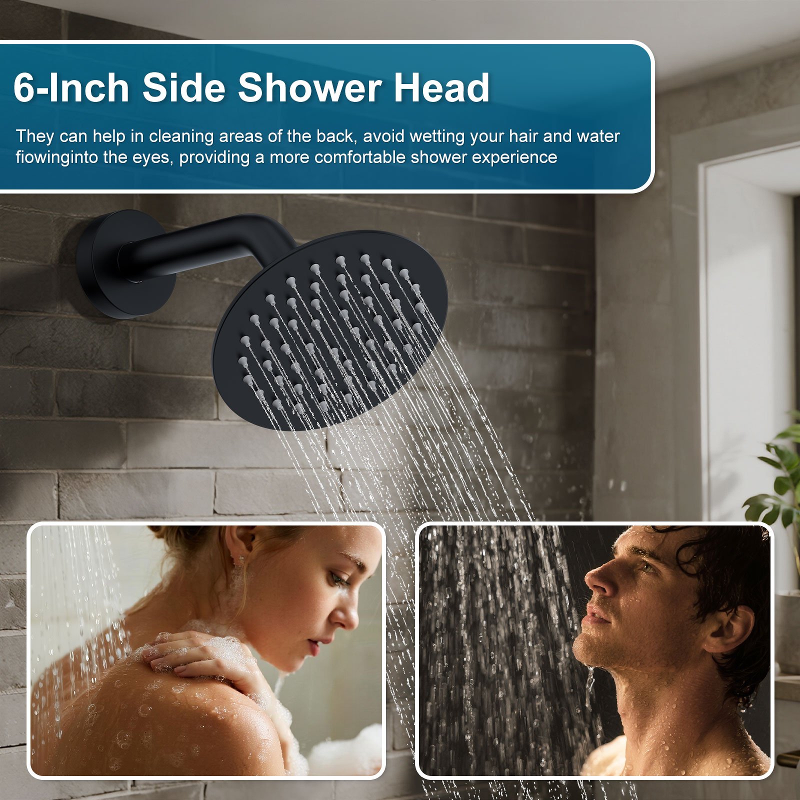 12-inch round, standard three-function, matte black - 图片 6