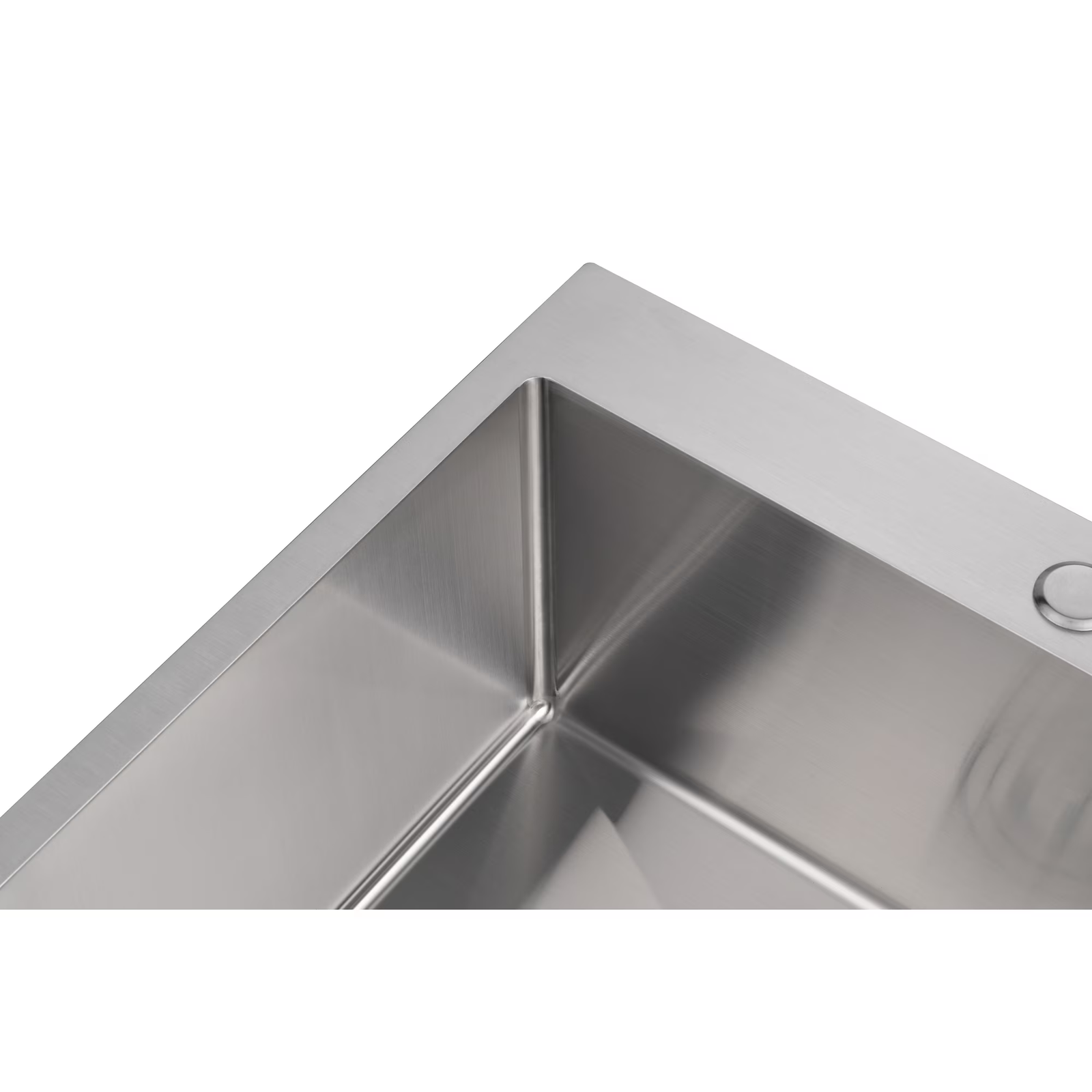 23 Inch Drop In & Undermount Kitchen Sink, Single Bowl Stainless Steel Kitchen Sink, Deep Basin Rust Resistant Farmhouse Sink with Noise Canceling Technology Brushed Silver - 图片 4