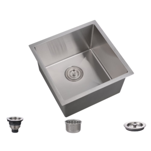 18 Inch Drop In & Undermount Kitchen Sink, Single Bowl Stainless Steel Kitchen Sink, Deep Basin Rust Resistant Farmhouse Sink with Noise Canceling Technology Brushed Silver
