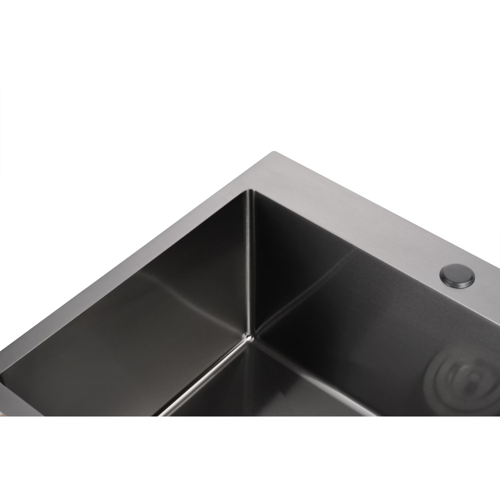 23 Inch Drop In & Undermount Kitchen Sink, Single Bowl Stainless Steel Kitchen Sink, Deep Basin Rust Resistant Farmhouse Sink with Noise Canceling Technology Black - 图片 4