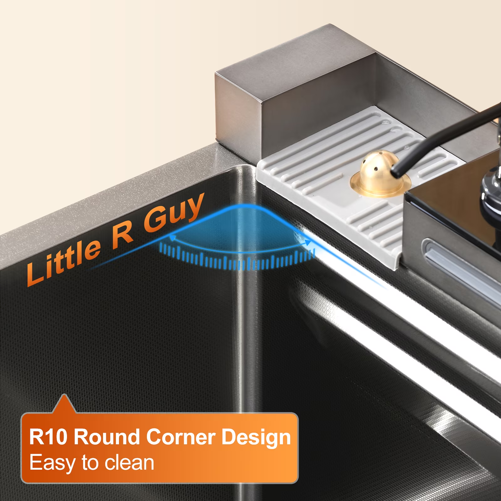 Drop In Kitchen Sink 30 Inch Single Bowl, Top Mount Stainless Steel Kitchen Sink, Deep Rust Resistant Kitchen Sink with Noise Reduction - 图片 2