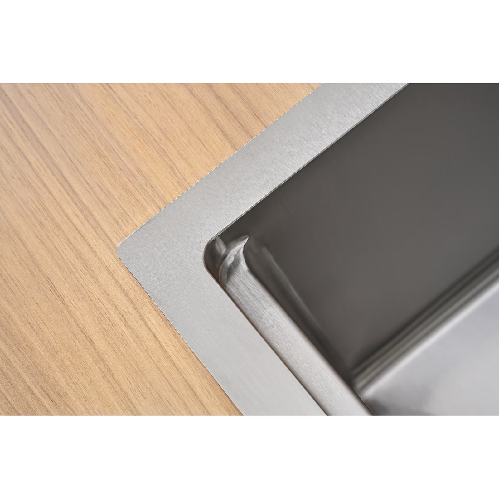 33 Inch Drop In & Undermount Kitchen Sink, Single Bowl Stainless Steel Kitchen Sink, Deep Basin Rust Resistant Farmhouse Sink with Noise Canceling Technology Brushed Silver - 图片 2