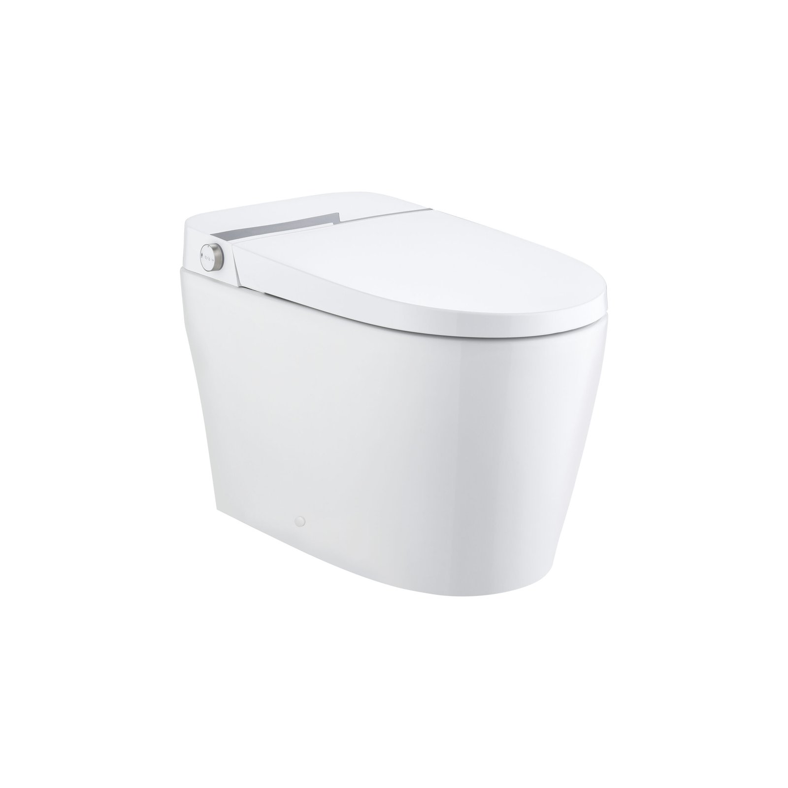 Elongated Tankless Smart Toilet with Bidet, 1.1/1.28GPF Auto Dual Flush, Heated Seat, Warm Wash/Dryer, Foot Kick Flush, Night Light, Soft Closing, Remote Control