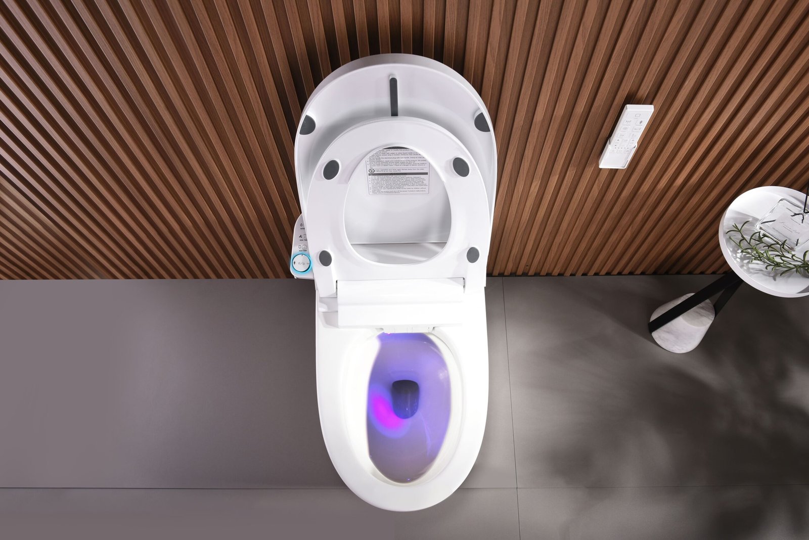 Elongated Smart Tankless Toilet with Bidet, Auto Flush, Heated Seat, Warm Wash/Dryer, Adjustable Water Temp, Foot Sensor Operation, Night Light, Remote Control - 图片 7