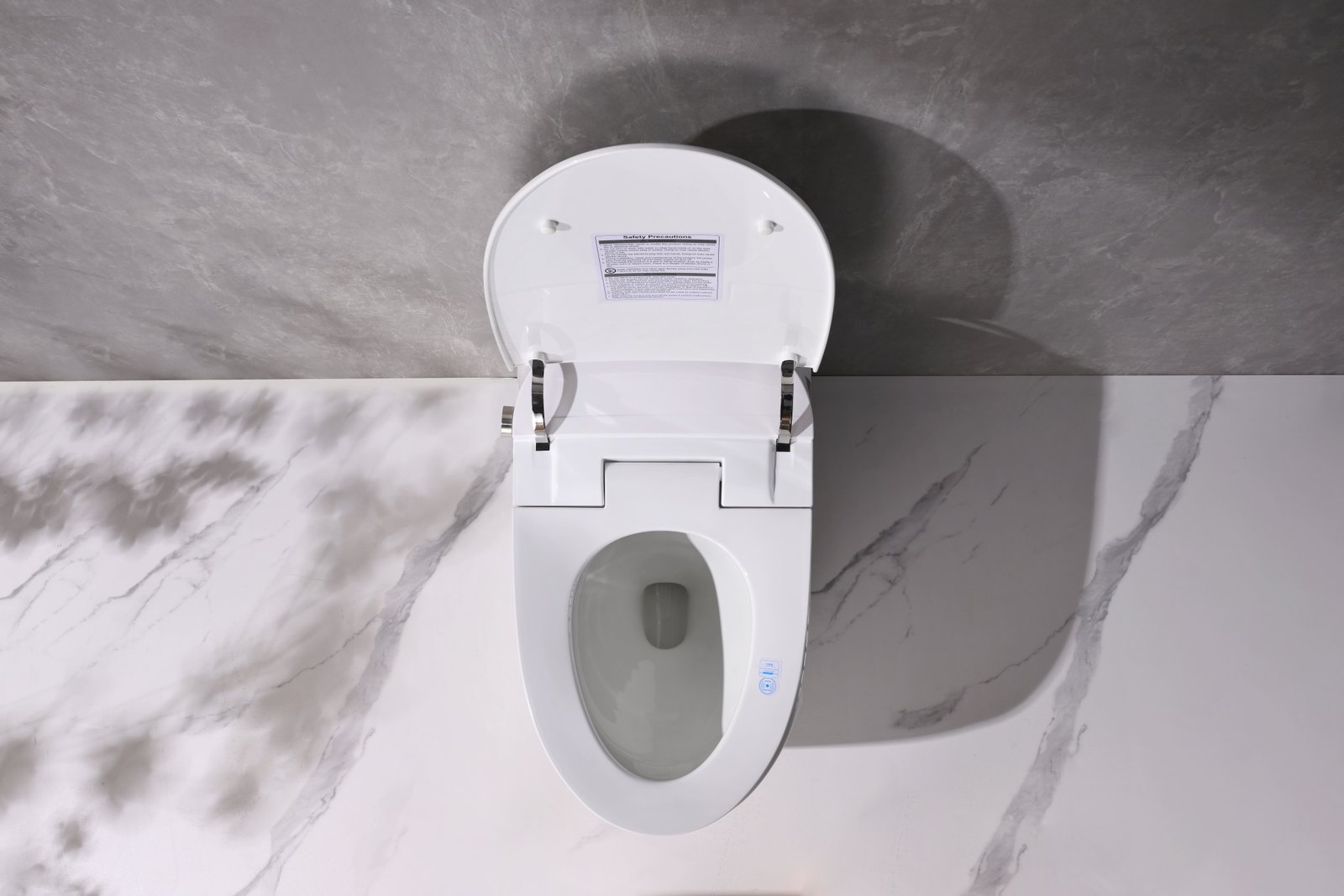 Elongated Smart Toilet, 1.1/1.6 GPF Dual Flush, Heated Seat, Foot Kick/Off-seat/Blackout Flush, Night Light, Soft Closing - 图片 8