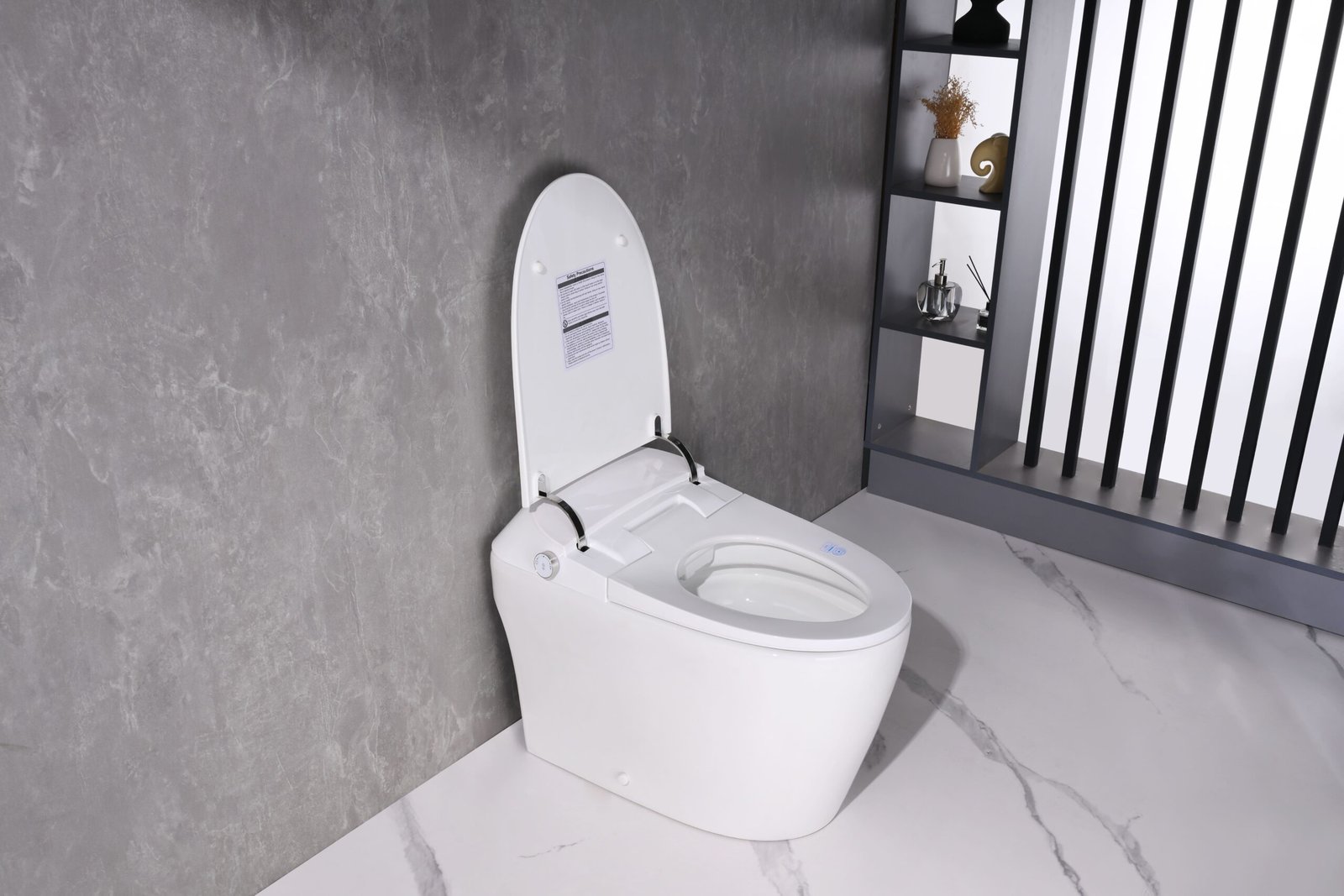 Elongated Smart Toilet, 1.1/1.6 GPF Dual Flush, Heated Seat, Foot Kick/Off-seat/Blackout Flush, Night Light, Soft Closing - 图片 7
