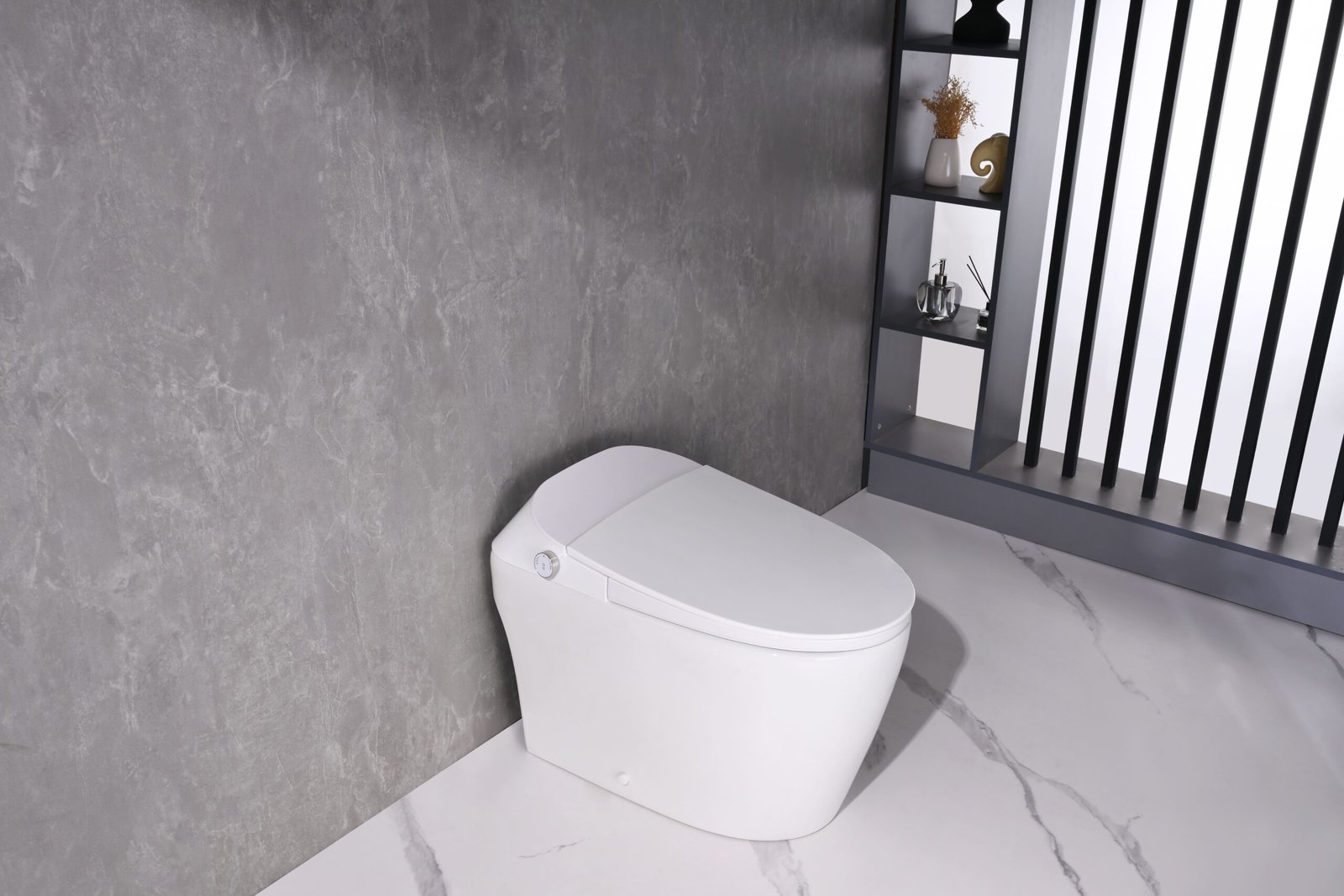 Elongated Smart Toilet, 1.1/1.6 GPF Dual Flush, Heated Seat, Foot Kick/Off-seat/Blackout Flush, Night Light, Soft Closing - 图片 6