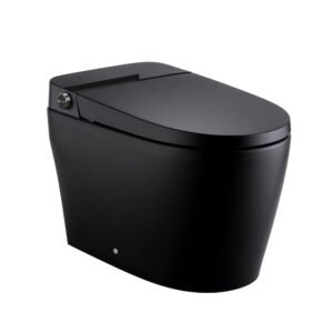 Elongated Tankless Smart Toilet with Bidet, 1.1/1.28GPF Auto Dual Flush, Heated Seat, Warm Wash/Dryer, Foot Kick Flush, Night Light, Soft Closing, Remote Control